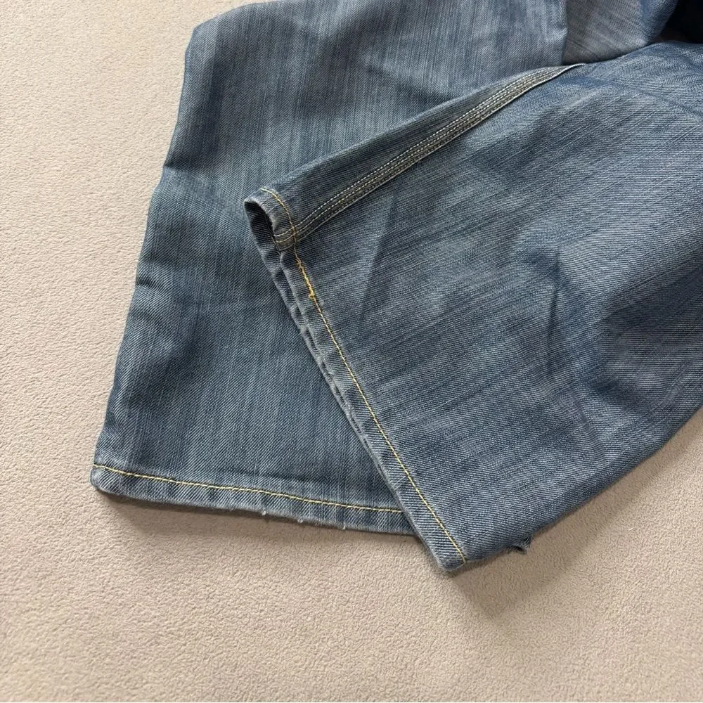 Levi’s 514 38X 32 Slim Straight Men’s Jeans Unique Pocket & Multi Color Stitch